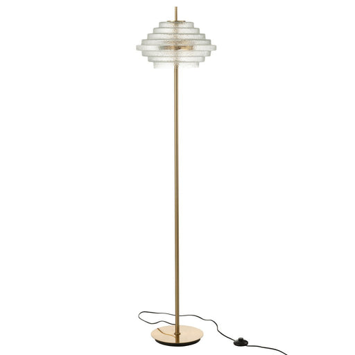 Lamp On Foot Led Gold Metal/Glass Transparent-Vloerlampen-J-Line