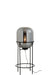 Lamp On Foot Sasha Glass/Metal Silver/Black Medium-Vloerlampen-J-Line