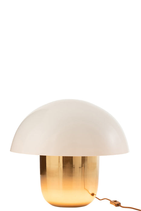 Lamp Paddenstoel ijzer wit/goud large-Tafellampen-J-Line