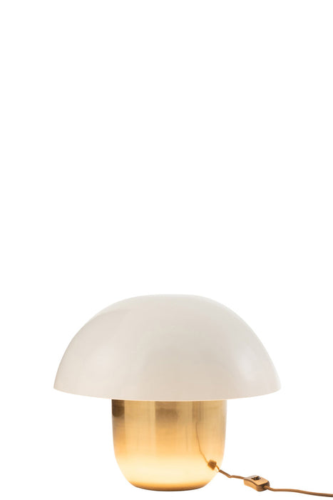 Lamp Paddenstoel ijzer wit/goud small-Tafellampen-J-Line