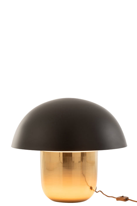 Lamp Paddenstoel ijzer zwart/goud large-Tafellampen-J-Line