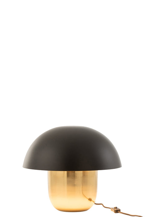 Lamp Paddenstoel ijzer zwart/goud small-Tafellampen-J-Line