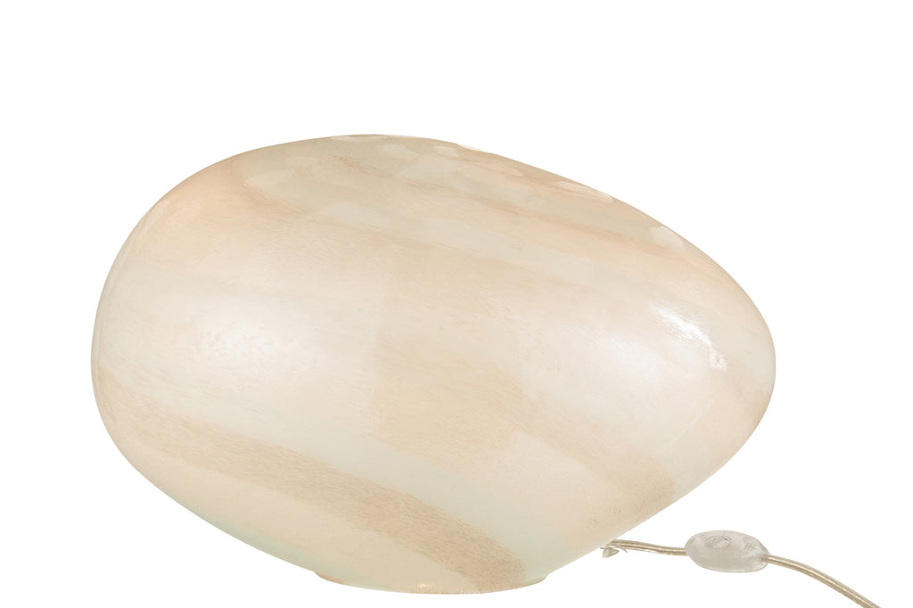 Lamp Parel ovaal glas wit-Tafellampen-J-Line
