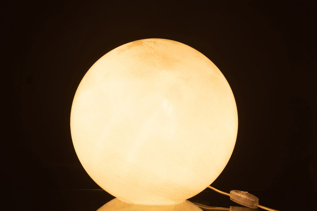 Lamp Parel rond glas wit large-Tafellampen-J-Line
