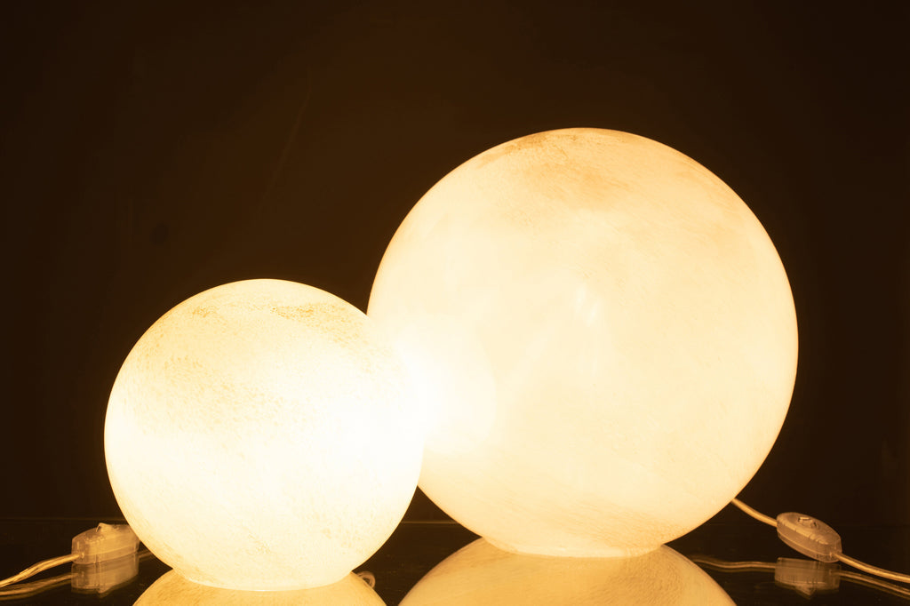 Lamp Parel rond glas wit large-Tafellampen-J-Line