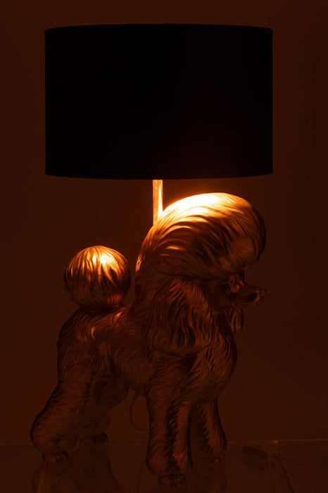 Lamp Poodle Resin Gold-Tafellampen-J-Line