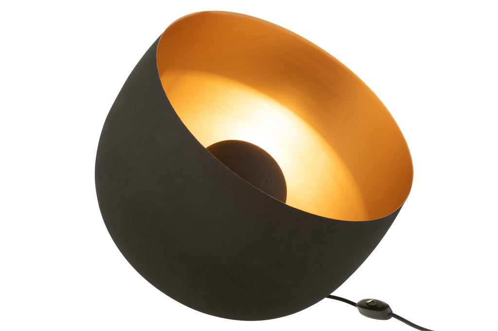 Lamp Rond interieur goud metaal zwart large-Tafellampen-J-Line