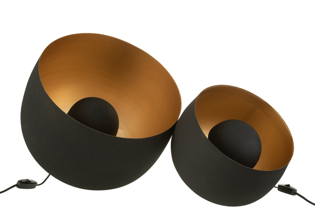 Lamp Rond interieur goud metaal zwart large-Tafellampen-J-Line