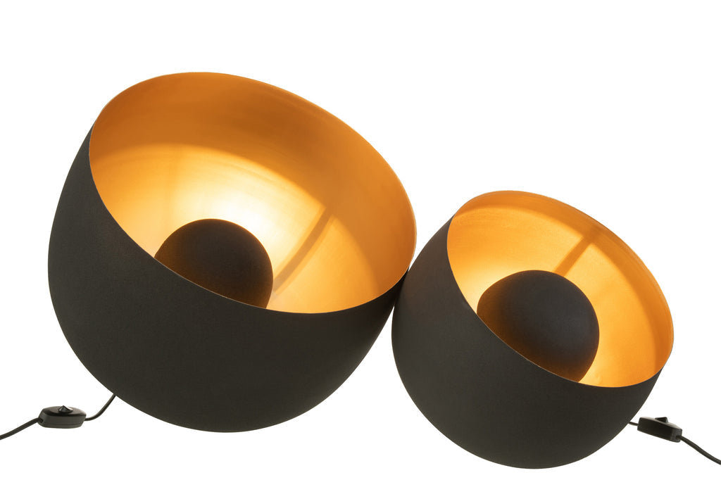 Lamp Rond interieur goud metaal zwart large-Tafellampen-J-Line