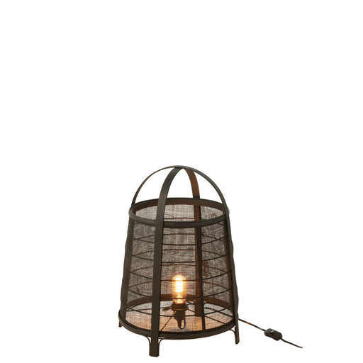 Lamp Rya Cotton/Bamboo Black Large-Tafellampen-J-Line