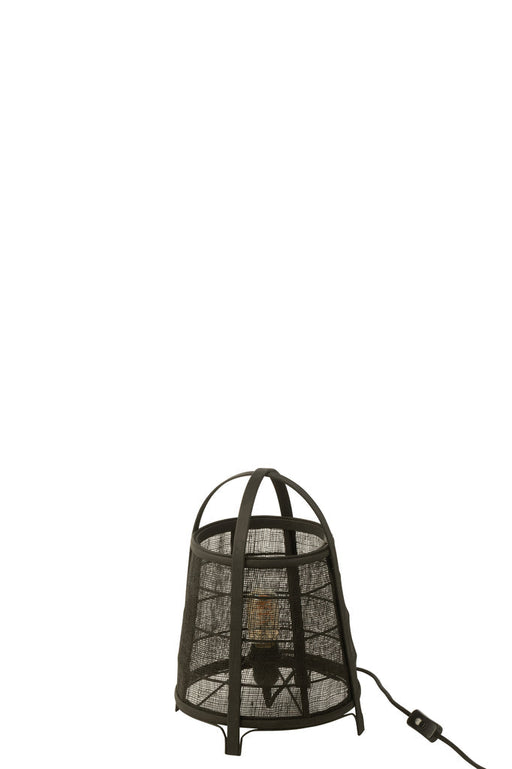 Lamp Rya Cotton/Bamboo Black Small-Tafellampen-J-Line