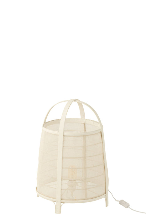 Lamp Rya katoen/bamboe wit large-Tafellampen-J-Line