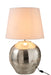 Lamp + Shade Arya Metal/Textle Silver/White-Hanglampen-J-Line