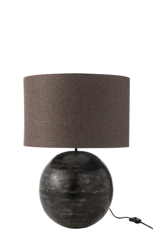 Lamp + Shade Bowl Metal Black Small-Tafellampen-J-Line