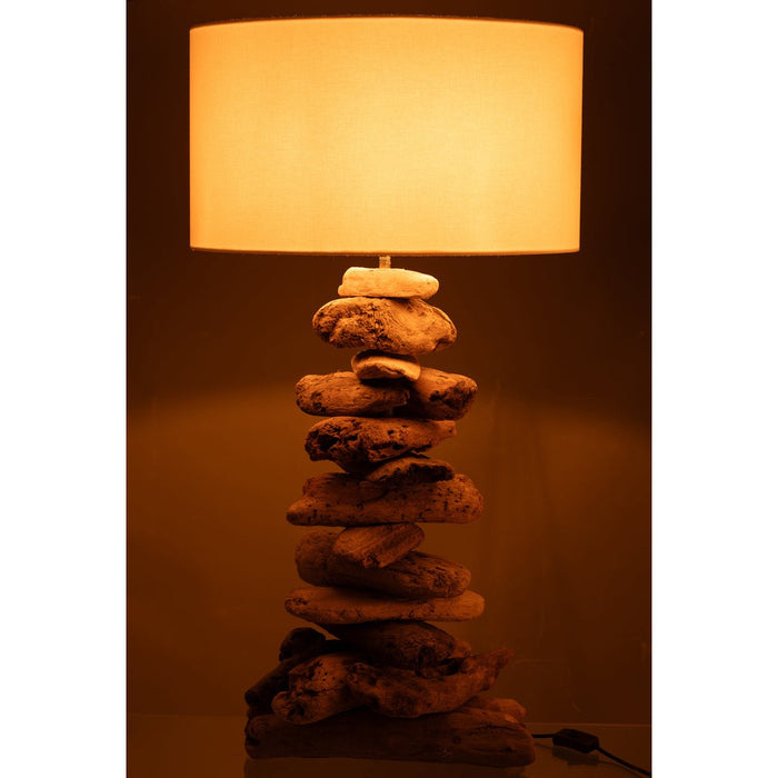 Lamp + Shade Driftwood Natuurlijk | Beige Small-Tafellampen-J-Line