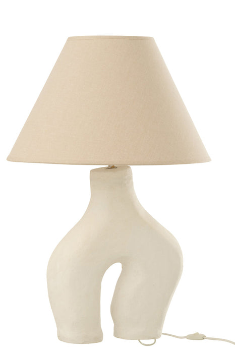 Lamp + Shade Legs Paper Mache White-Tafellampen-J-Line