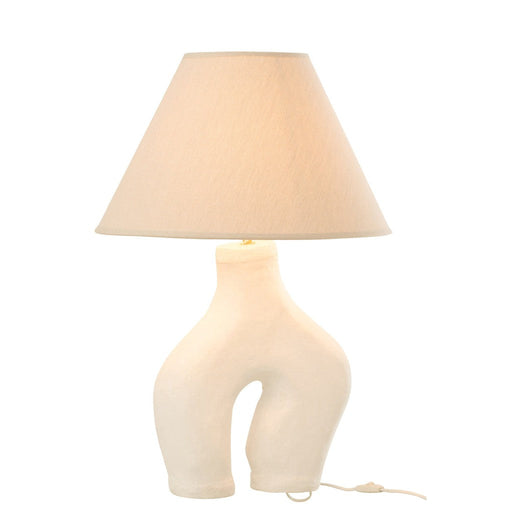 Lamp + Shade Legs Paper Mache White-Tafellampen-J-Line