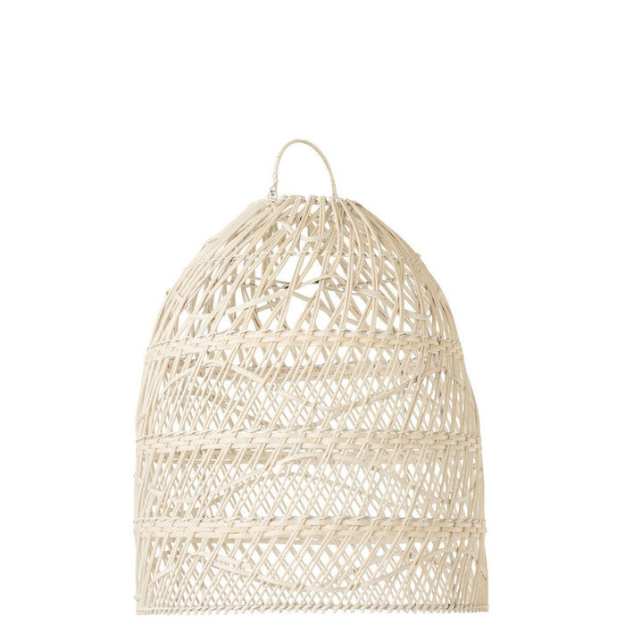 Lamp Shade Waves Rattan White-Hanglampen-J-Line