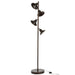 Lamp Standing 4Lamps Iron Dark Brown-Vloerlampen-J-Line