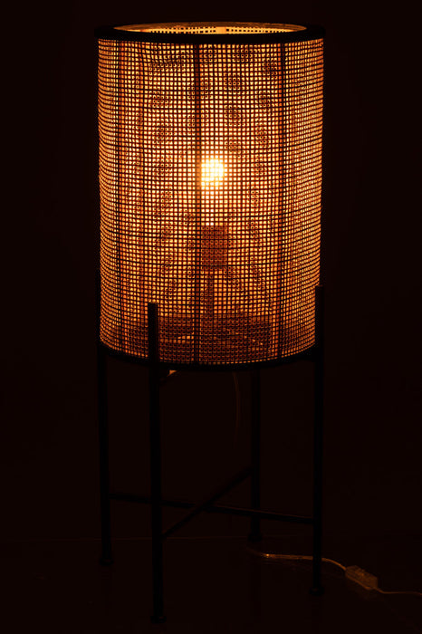 Lamp Standing Bamboo/Metal Natural-Vloerlampen-J-Line