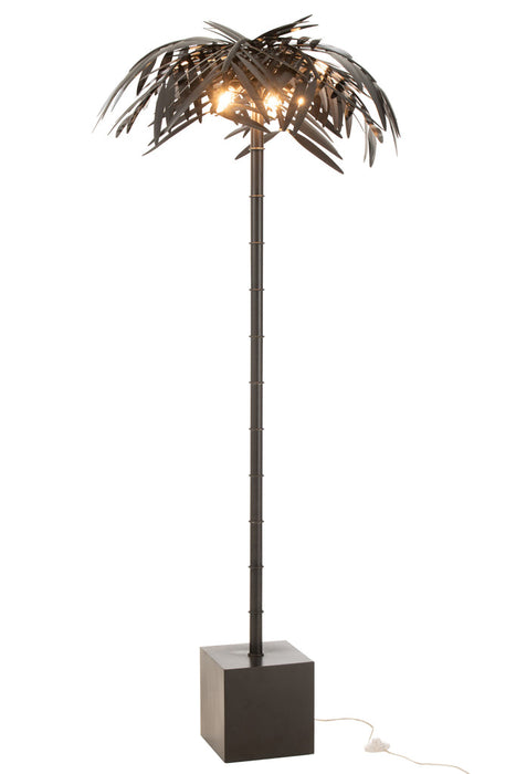 Lamp Standing Leaf Metal Black-Vloerlampen-J-Line