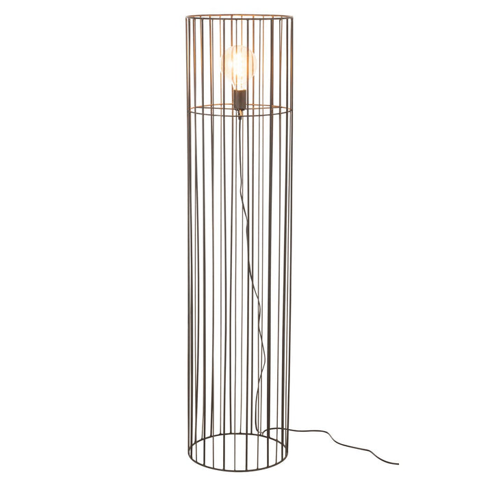 Lamp Standing Round Metal Black-Vloerlampen-J-Line