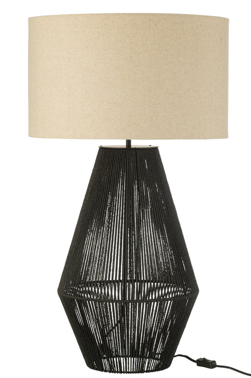 Lamp Striing metaal/papier zwart-Tafellampen-J-Line