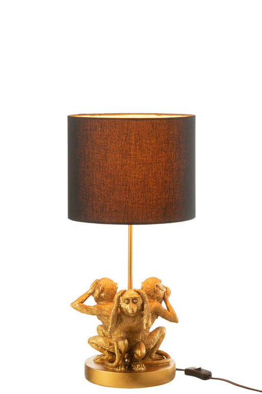 Lamp Table Monkey 3Pieces Poly Gold-Tafellampen-J-Line