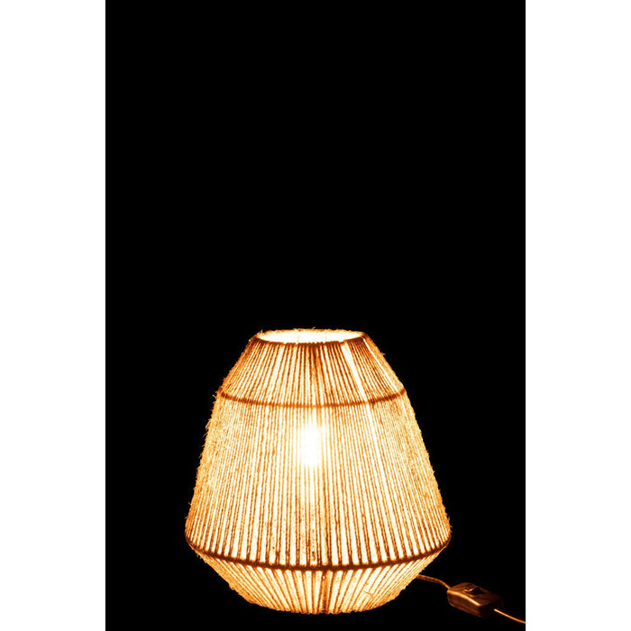 Lamp Tina Jute Beige-Tafellampen-J-Line