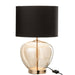 Lamp Transparent Glass | Textiel Gold | Zwart-Tafellampen-J-Line