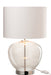 Lamp Transparent Glass/Textile Silver/White-Tafellampen-J-Line