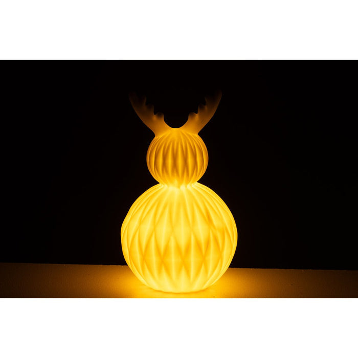 Lamp Wit Glaze 14 cm Led Deer-Lichtbronnen-J-Line