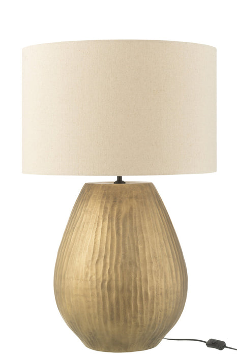 Lamp+Shade Nebu Round Ceramic Gold Large-Tafellampen-J-Line