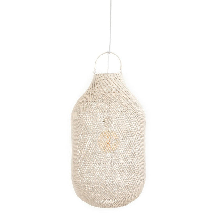 Lampenkap Wit Rotan 40 cm-Hanglampen-J-Line