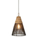 Lampenkap Zwart Rotan 32 cm-Hanglampen-J-Line
