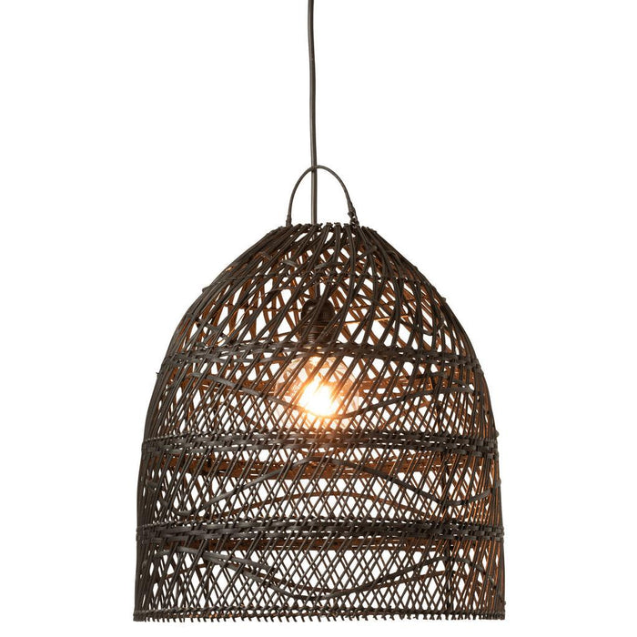 Hanglamp Lampenkap Zwart ijzer 40 cm 40x40x45 cm-Hanglampen-J-Line