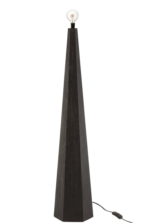 Lampvoet Octogonaal loofhout zwart-Tafellampen-J-Line