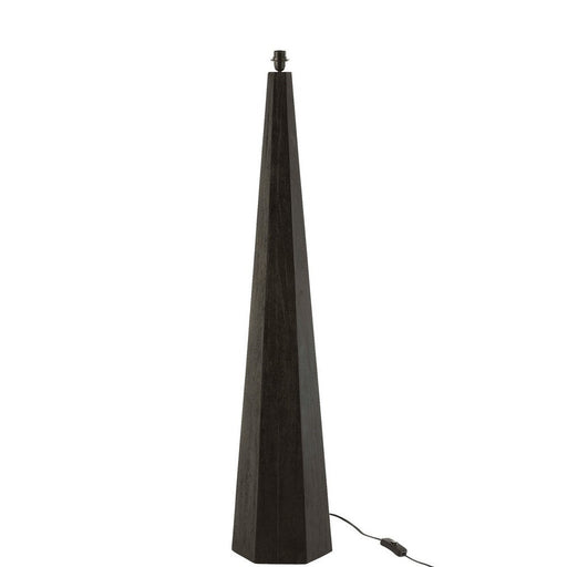 Lampvoet Octogonaal loofhout zwart-Tafellampen-J-Line