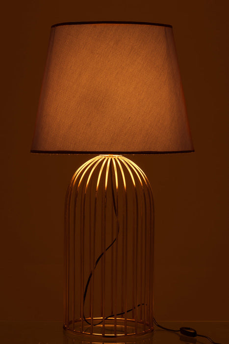 Lampvoet+kap Joni ijzer goud-Tafellampen-J-Line