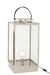 Lantaarn Lamp metaal/glas zilver-Tafellampen-J-Line