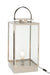 Lantern Lamp Metal/Glass Silver-Tafellampen-J-Line