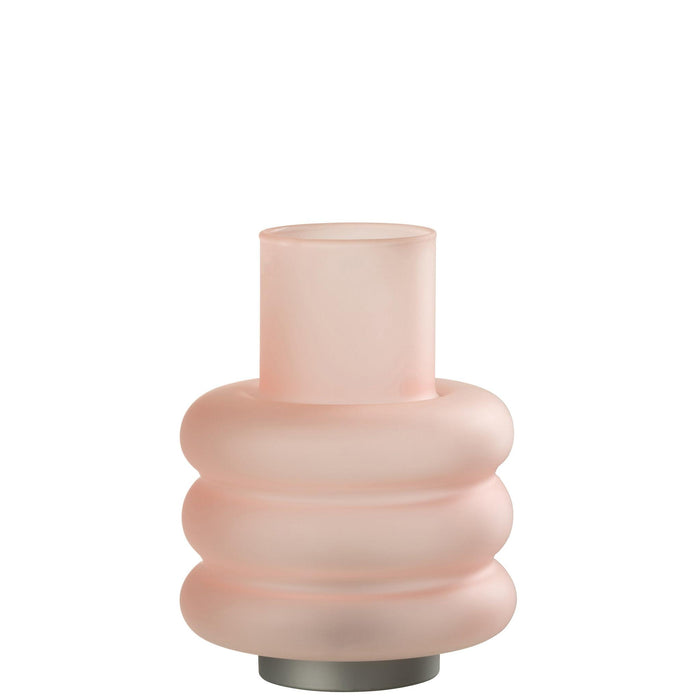 Ledlamp Rings Glas Roze 17 cm-Tafellampen-J-Line