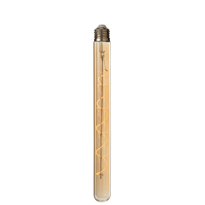 Ledlamp in Box Spiral Glas Geel/Goud E27-Lichtbronnen-J-Line