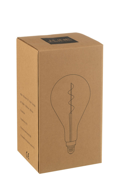 Lichtbron Amber Spiral Transparant 16x16x31 cm-Lichtbronnen-J-Line