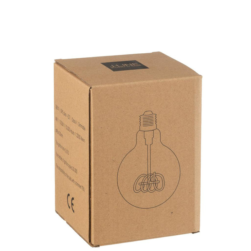 Lichtbron Quad Loop E27 Transparant 10x10x14 cm-Lichtbronnen-J-Line