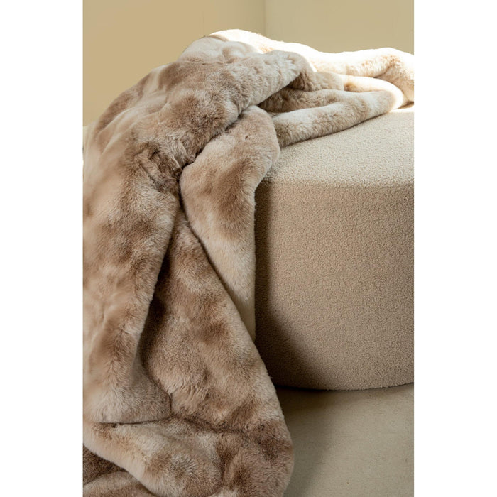 Linde Beige Faux Fur Plaid In Giftbox 150 X 200 200x2x150-Plaid-PTMD