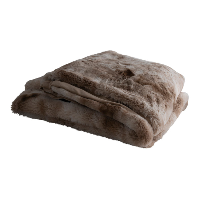 Linde Beige Faux Fur Plaid In Giftbox 150 X 200 200x2x150-Plaid-PTMD