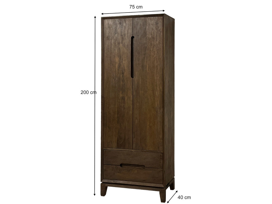 Livingfurn Cortez 75cm - Bruin - Mangohout-Opbergkasten-Livingfurn