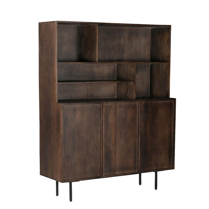 Livingfurn Elan Brown 135cm - Bruin - Metaal-Opbergkasten-Livingfurn