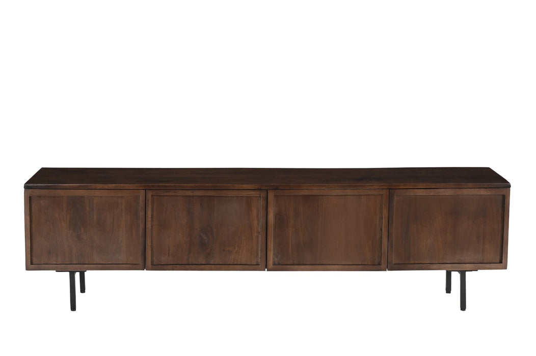 Livingfurn Elan Brown 180cm - Bruin - Metaal-Dressoirs-Livingfurn